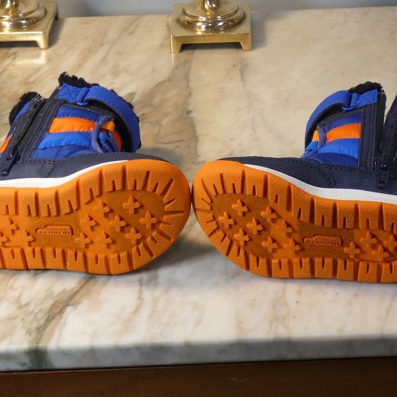 Merrell Alpine Puffer Snow Boot, Blue/Orange, 5 US Unisex Little Kid - Picture 3 of 7